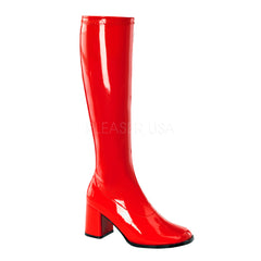 FUNTASMA GOGO-300 Red Stretch Pat Gogo Boots - Shoecup.com
