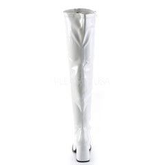 Funtasma GOGO-3000 White Stretch Patent Gogo Boots