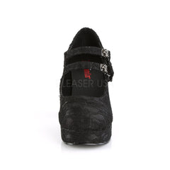 3 Inch Heel GOTHIKA-09 Black Satin
