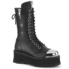 2" Platform GRAVEDIGGER-14 Black Pu