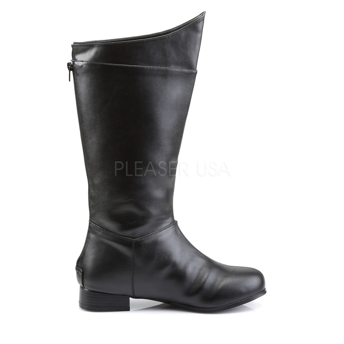 Men's Black Pu Superhero Boots