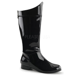 Men's Black Pat Superhero Boots - Shoecup.com