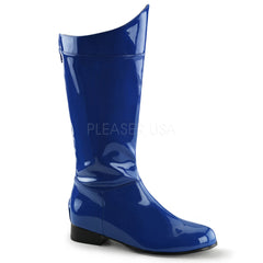 Men's Blue Pat Super Hero Boots - Shoecup.com