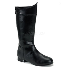 Men's Black Pu Superhero Boots - Shoecup.com
