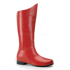 Men's Red Pu Superhero Boots - Shoecup.com