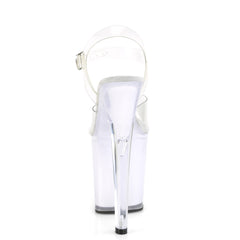 8 Inch Heel ILLUMINATOR-808 Clear Multiple Color Light Up