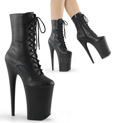 Pleaser INFINITY-1020 Black 9 Inch Heel Ankle Boots - Shoecup.com - 1
