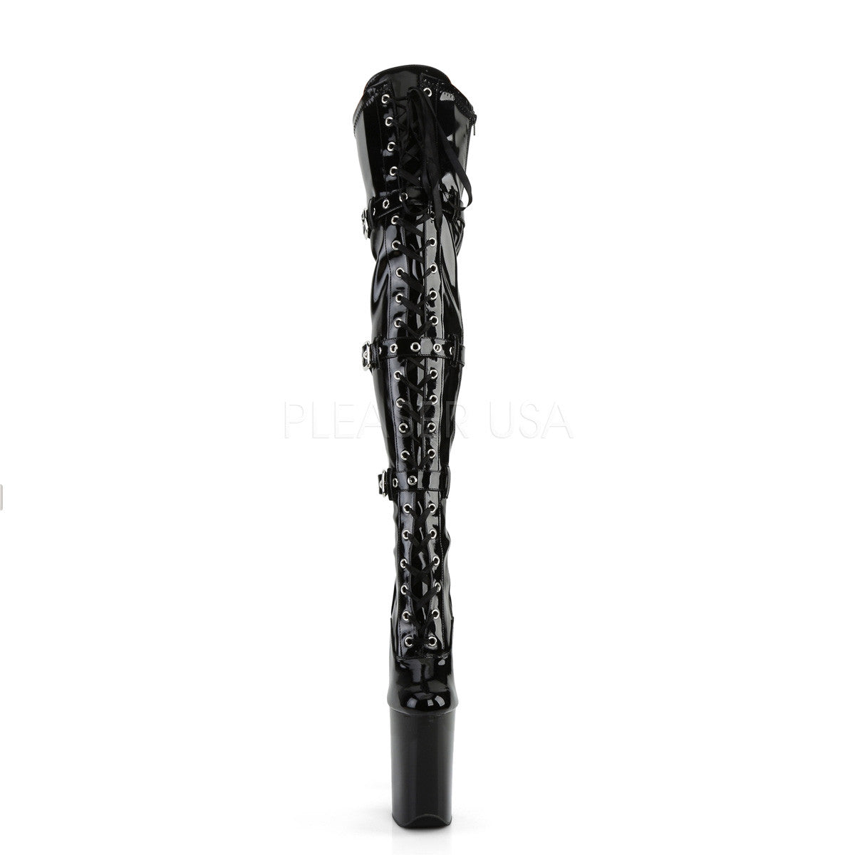 9 Inch Heel INFINITY-3028 Black Pat