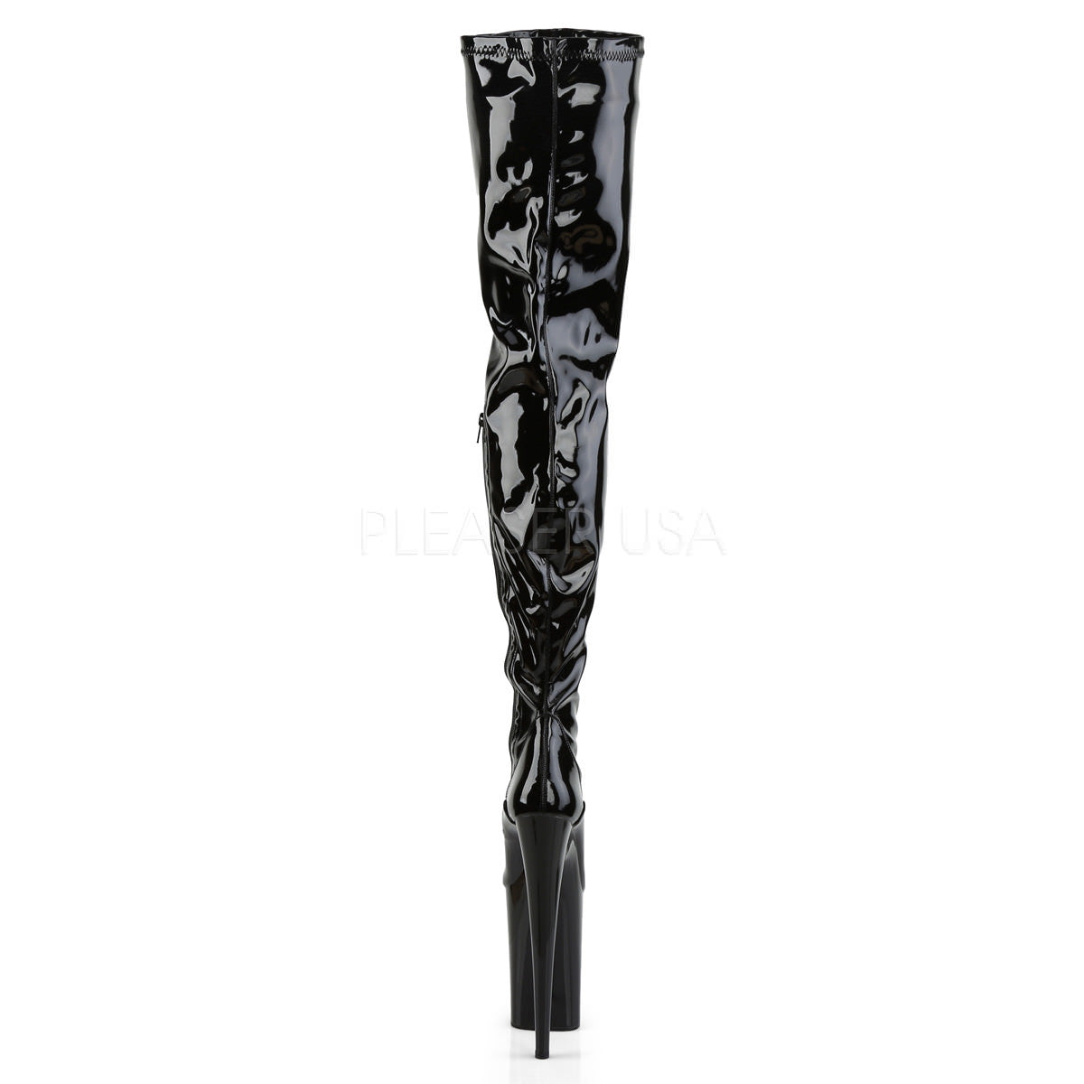 PLEASER INFINITY-4000 Black 9 Inch Heel Stretch Crotch Boots – Shoecup.com