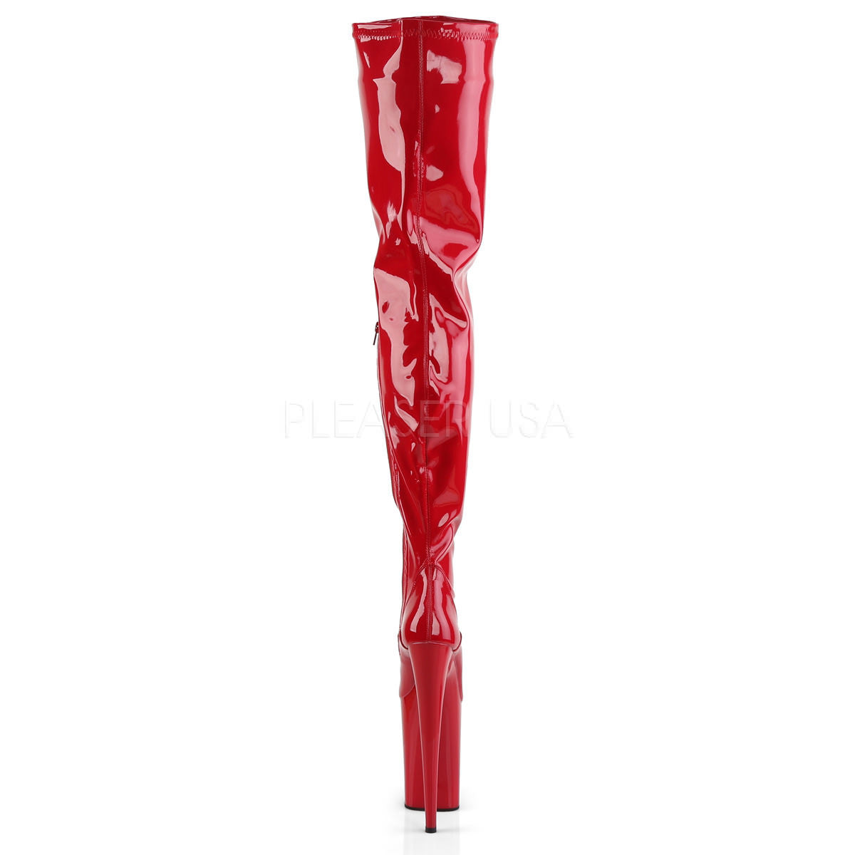 9 Inch Heel INFINITY-4000 Red Stretch Patent