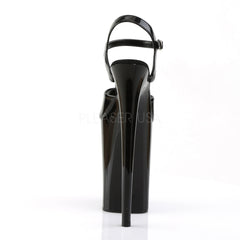 PLEASER INFINITY-909 Black 9 Inch Heel Ankle Strap Sandals - Shoecup.com - 4
