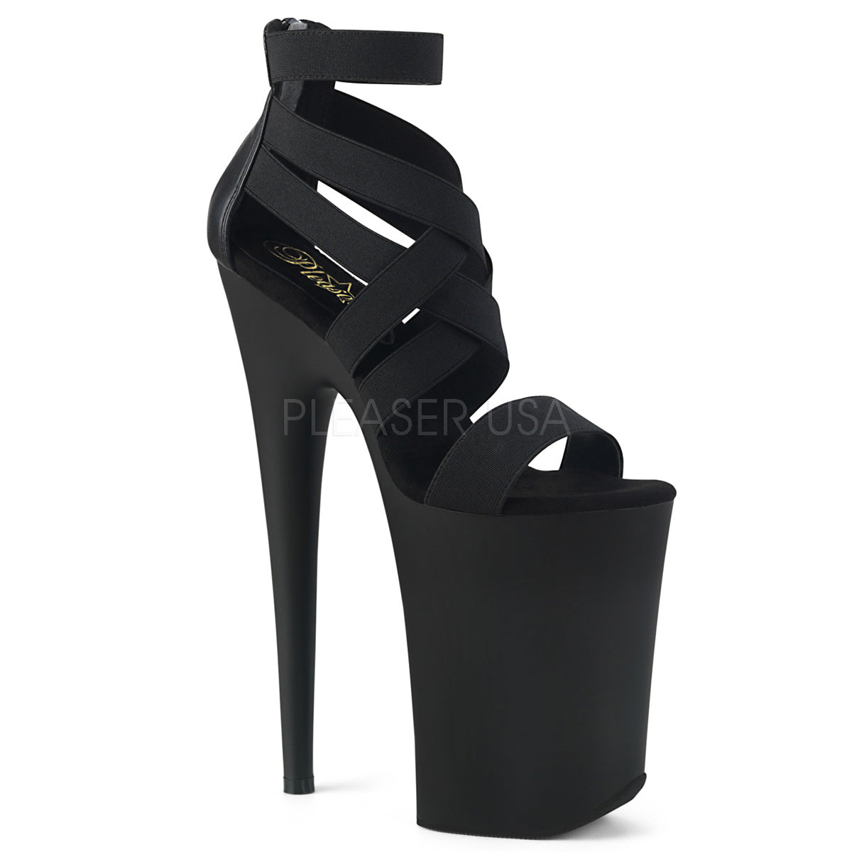 9" Heel INFINITY-969 Black Elastic Band