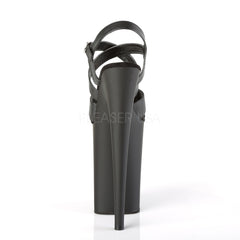 9 Inch Heel INFINITY-997 Black Faux Leather