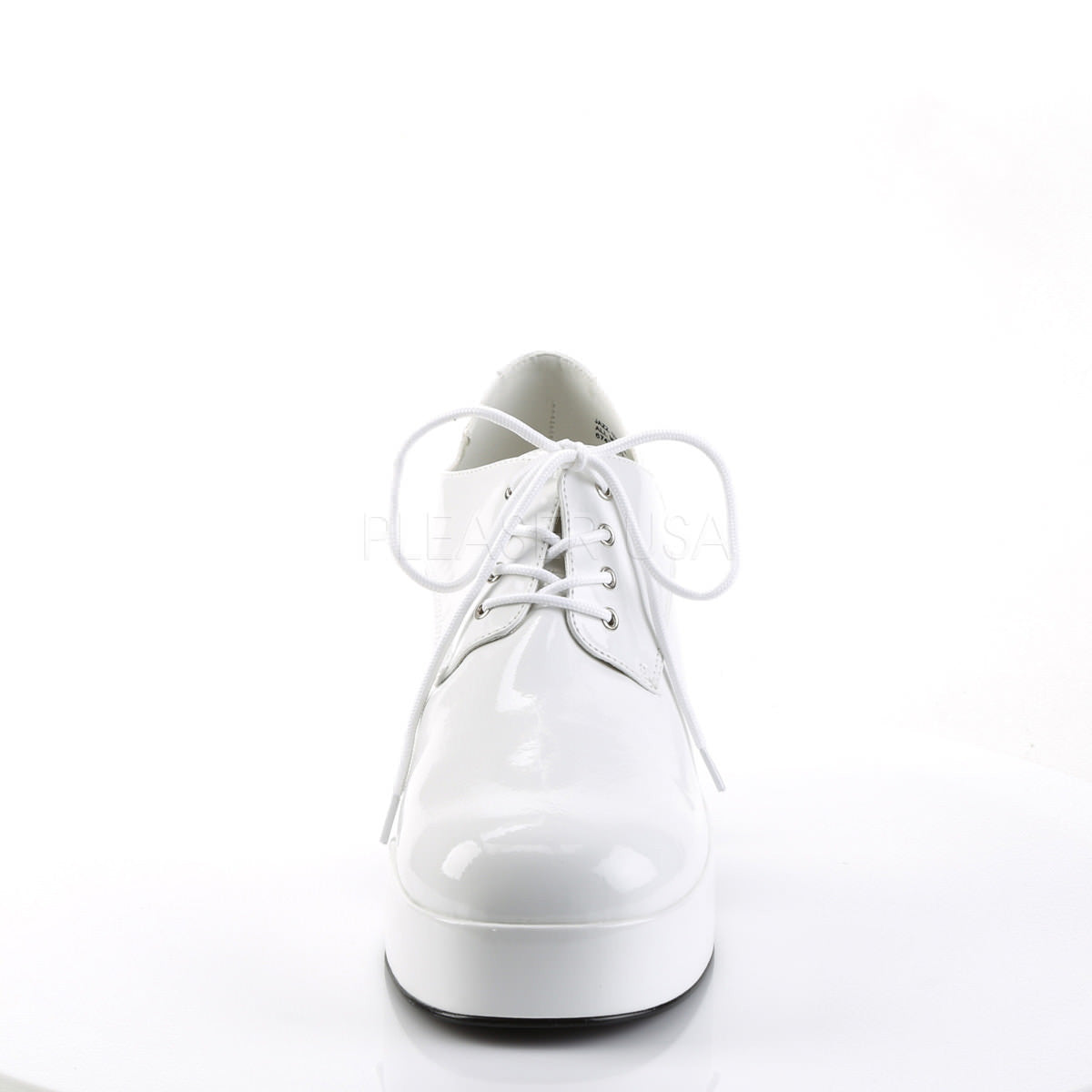 JAZZ-02 White Patent Platform Shoes