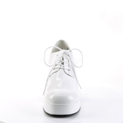 JAZZ-02 White Patent Platform Shoes