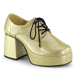 JAZZ-02G Gold Glitter Platform Shoes