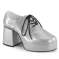 JAZZ-02G Silver Glitter Platform Shoes