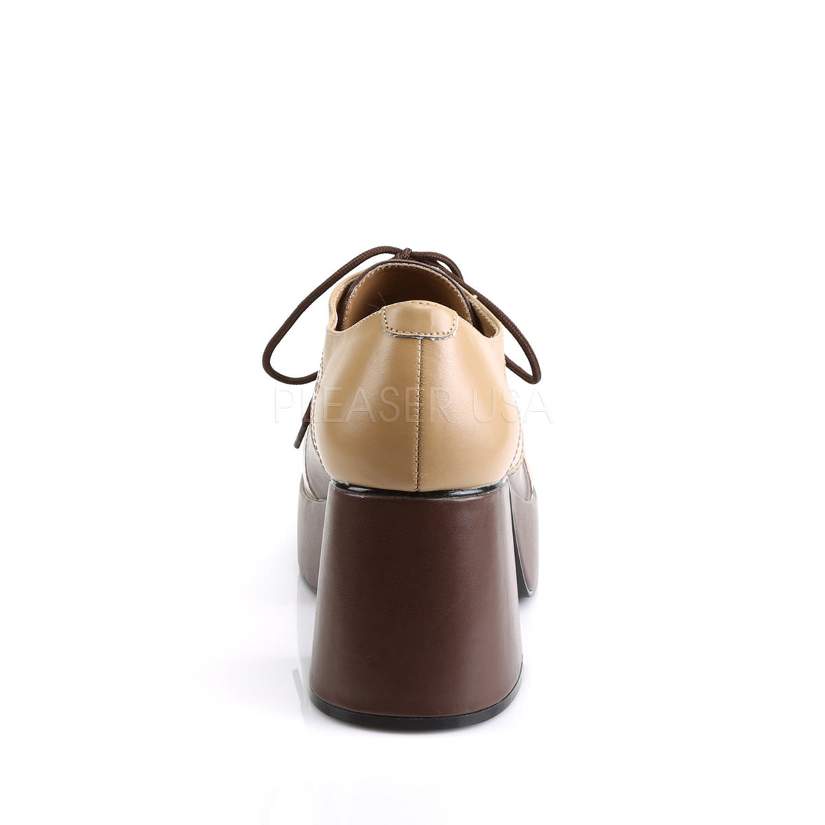 Funtasma Jazz-06 Men's Shoes, 3 1/2" Block Heel - Tan-Brown Pu, XL Funtasma Jazz-06 Men's Shoes, 3 1/2" Block Heel - Tan-Brown Pu, XL