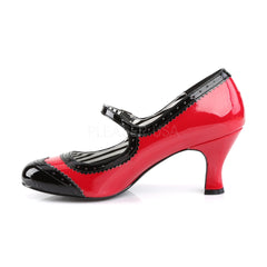 3 Inch Heel JENNA-06 Red-Black Pat