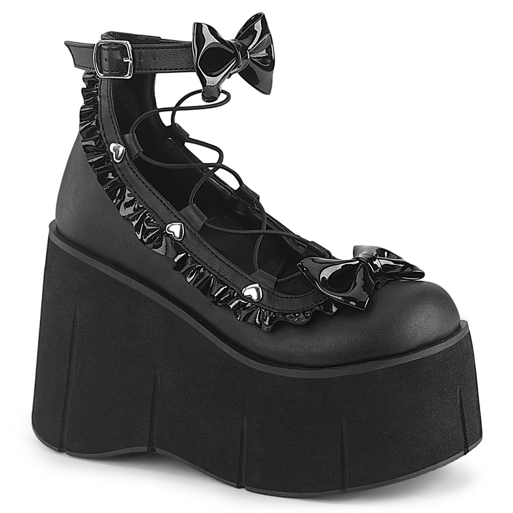 4 Inch Platform KERA-18 Black Vegan Leather – Shoecup.com