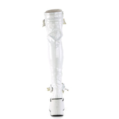 4 Inch Wedge Platform KERA-303 White Patent