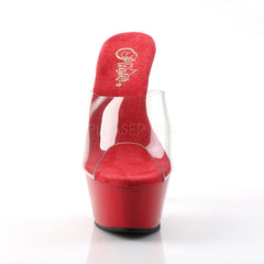6 Inch Heel KISS-201 Clear-Red