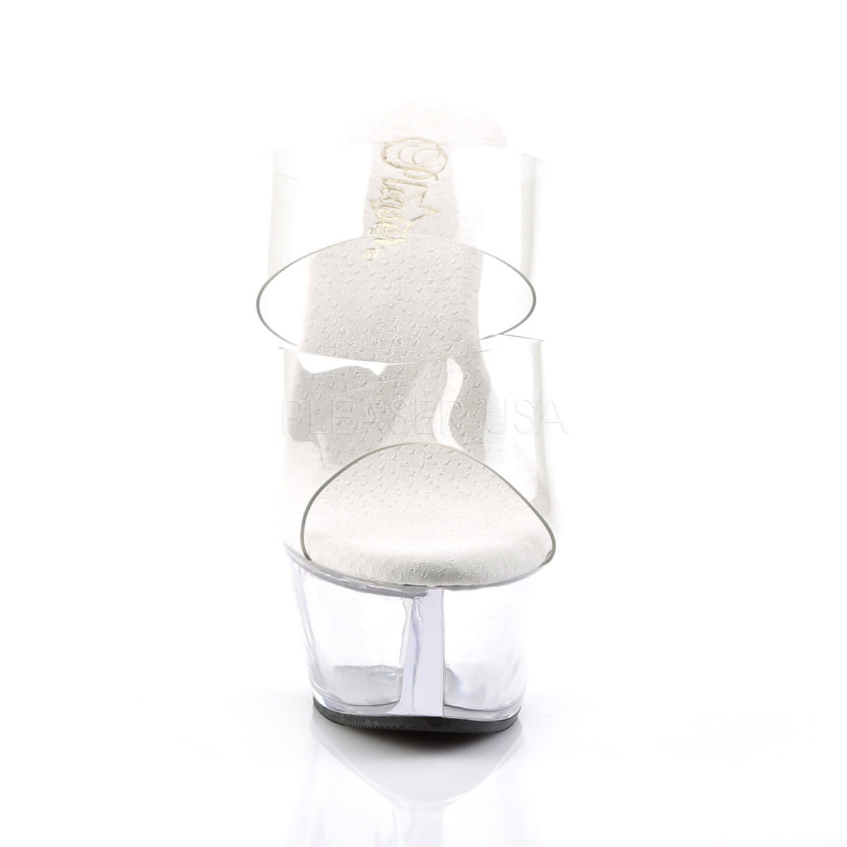 PLEASER KISS-202 Clear Platform Sandals - Shoecup.com - 2