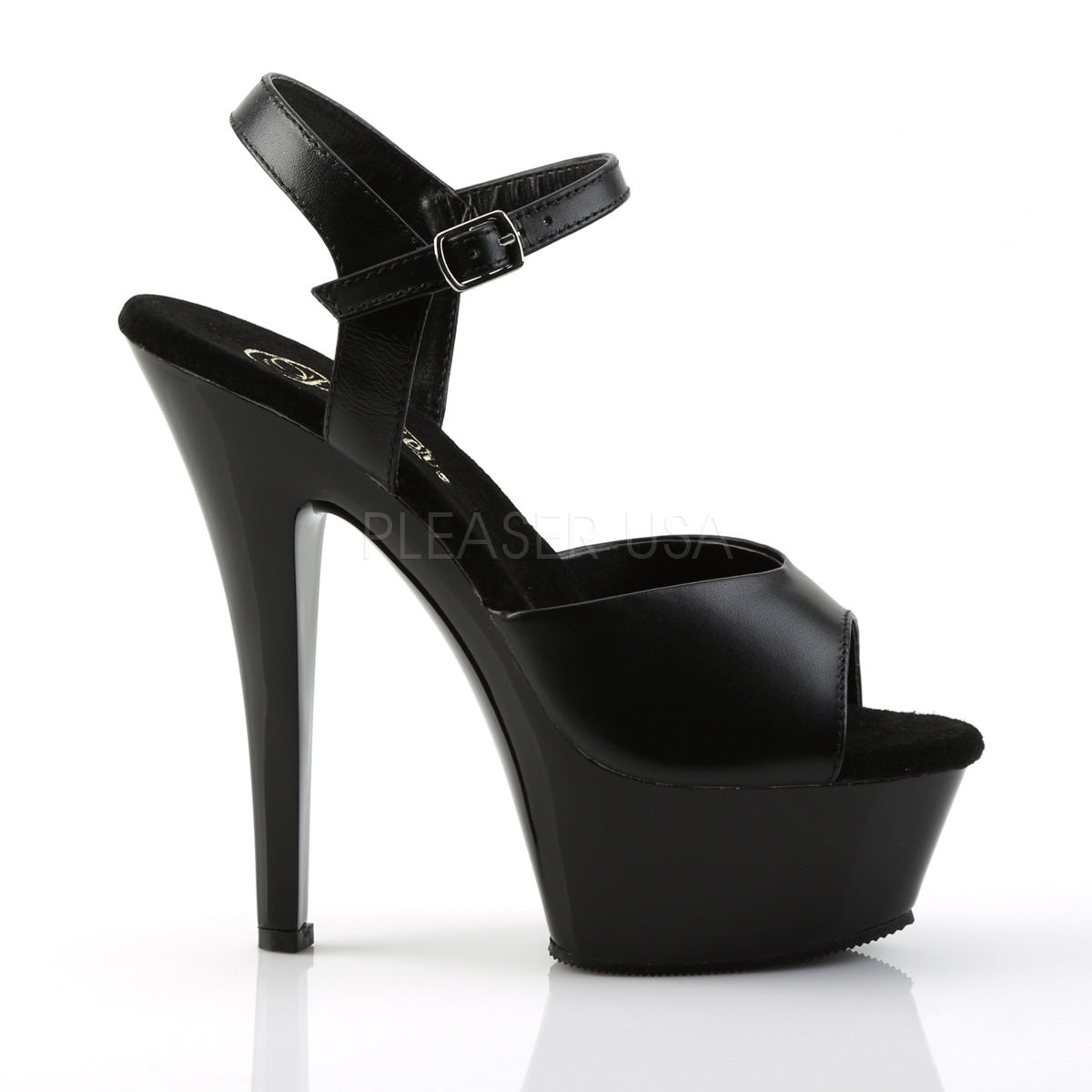 6 Inch Heel KISS-209 Black Leather