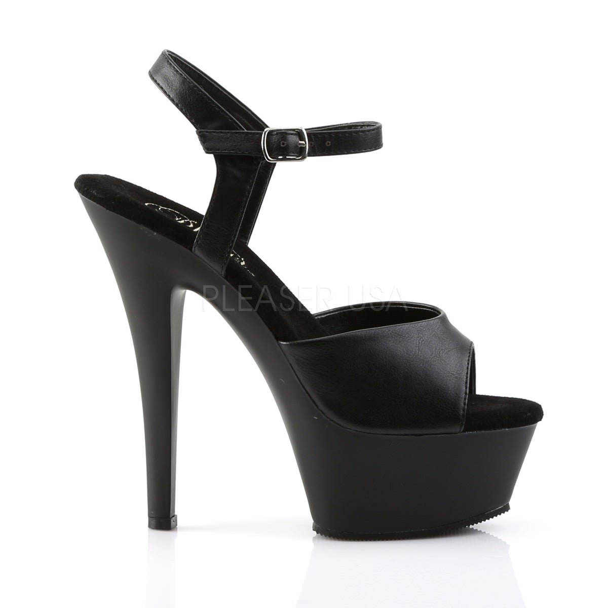 6 Inch Heel KISS-209 Black Pu