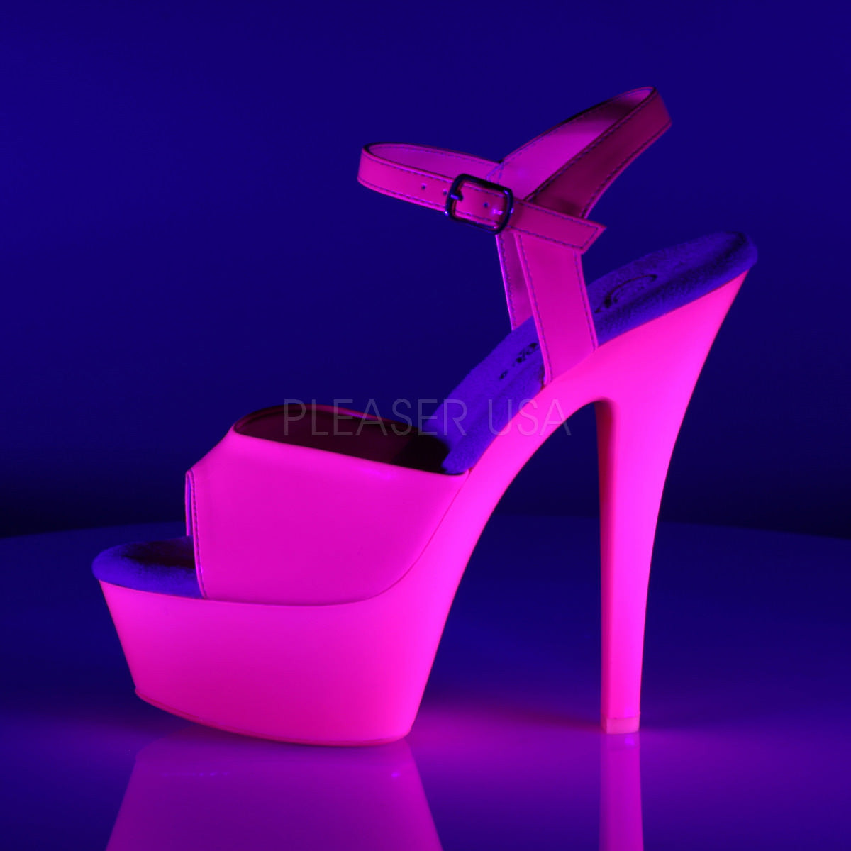 6 Inch Heel KISS-209UV Neon Hot Pink