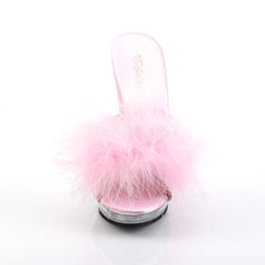 5 Inch Heel LIP-101-8 Baby Pink Fur
