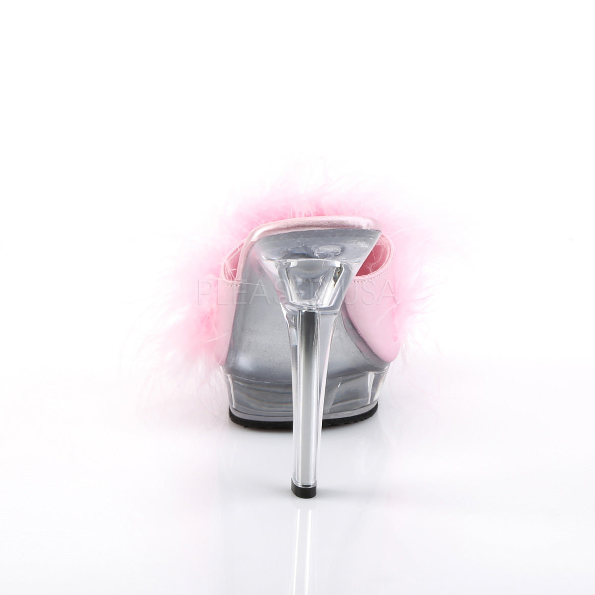 5 Inch Heel LIP-101-8 Baby Pink Fur