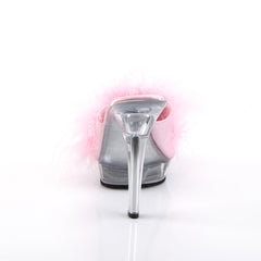 5 Inch Heel LIP-101-8 Baby Pink Fur