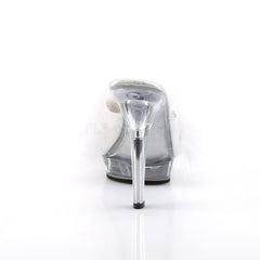 5 Inch Heel LIP-101-8 White Fur