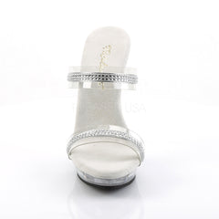 FABULICIOUS LIP-102-2 Clear-Clear Platform Slides