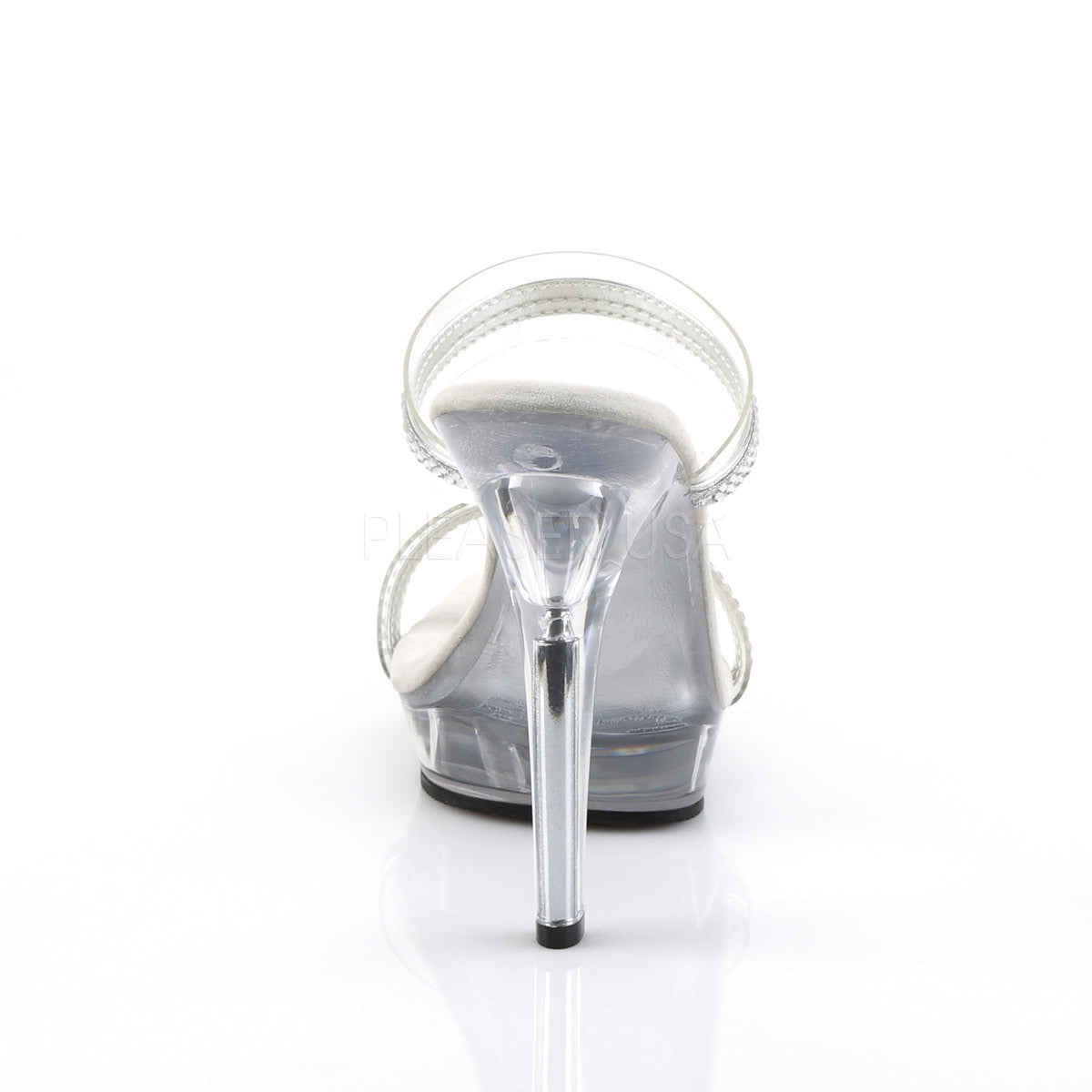 FABULICIOUS LIP-102-2 Clear-Clear Platform Slides