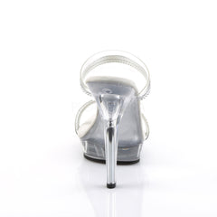 FABULICIOUS LIP-102-2 Clear-Clear Platform Slides