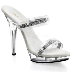 FABULICIOUS LIP-102-2 Clear-Clear Platform Slides - Shoecup.com