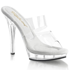 FABULICIOUS LIP-102 Clear-Clear Platform Slides