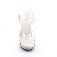 FABULICIOUS LIP-108RS Clear-Clear Ankle Strap Sandals