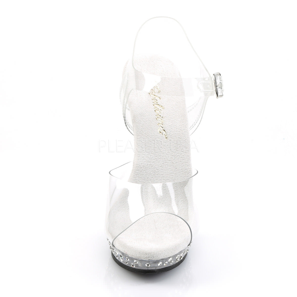 FABULICIOUS LIP-108SDT Clear-Clear Ankle Strap Sandals