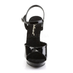 FABULICIOUS LIP-109 Black-Black Ankle Strap Sandals
