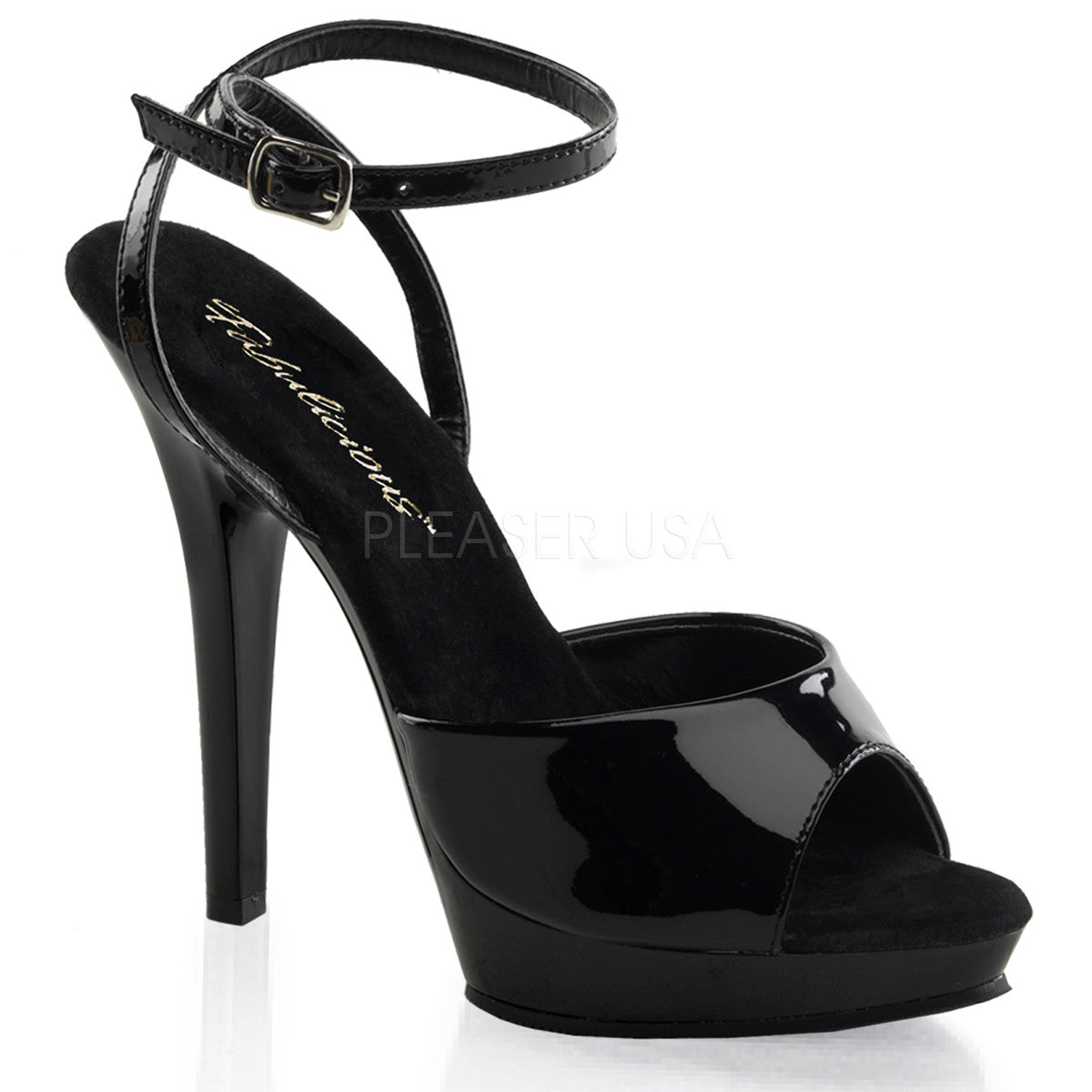 FABULICIOUS LIP-125 Black Pat-Black Sandals - Shoecup.com