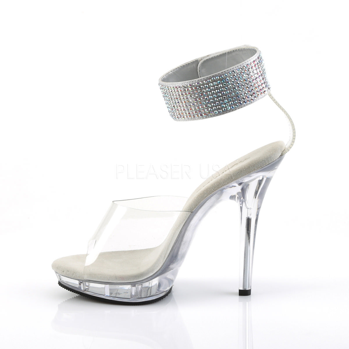 FABULICIOUS LIP-142 Clear-Clear Stiletto Sandals