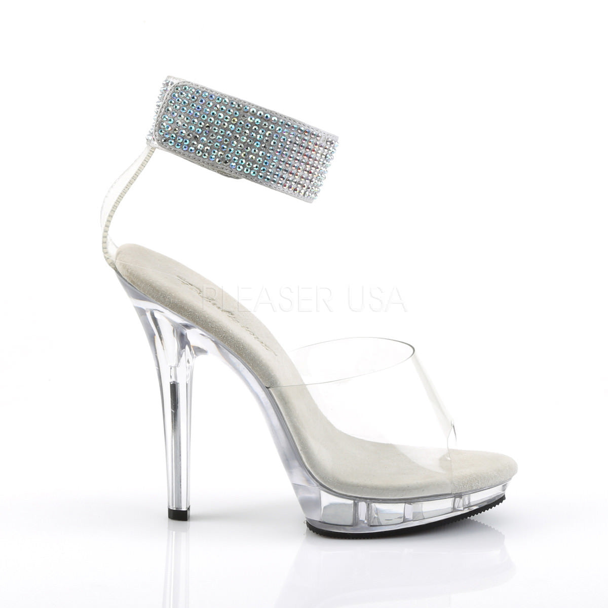 FABULICIOUS LIP-142 Clear-Clear Stiletto Sandals