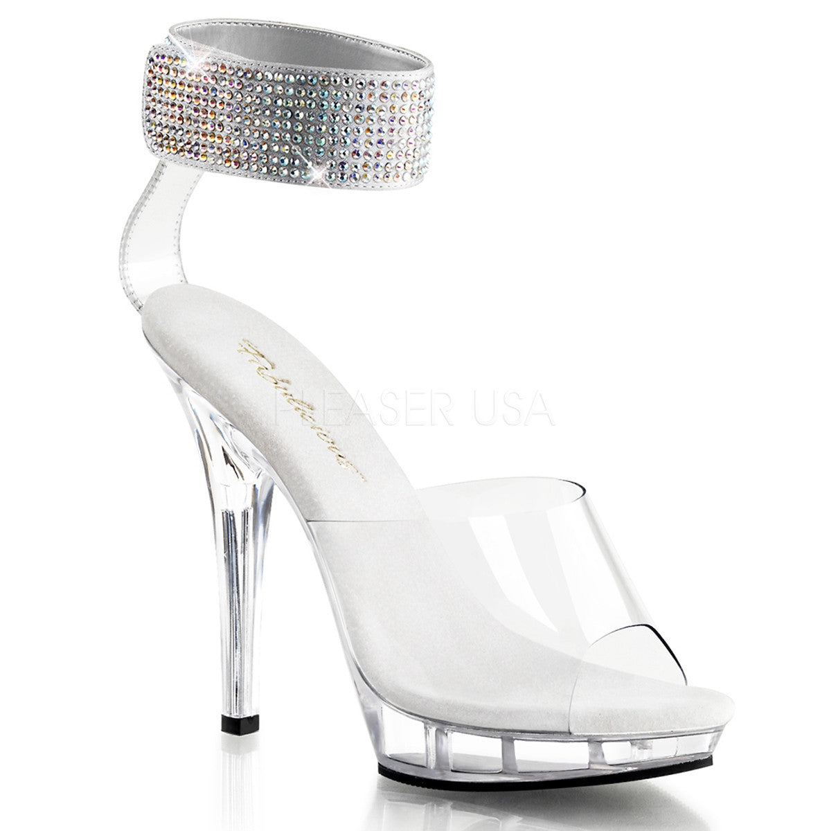 FABULICIOUS LIP-142 Clear-Clear Stiletto Sandals - Shoecup.com