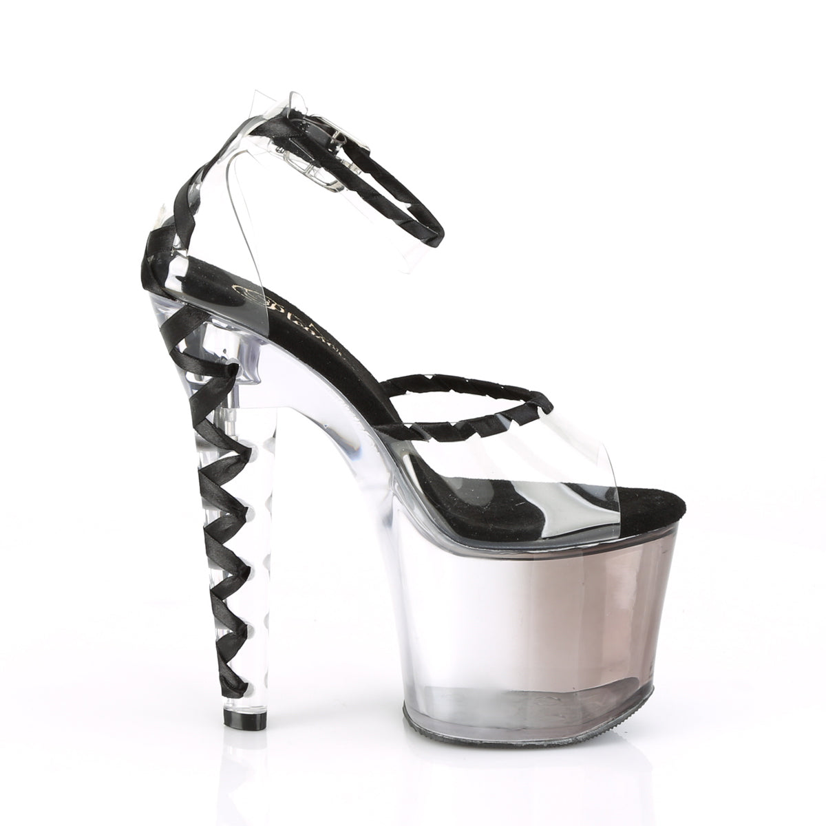 7 Inch Heel LOVESICK-712T Clear Black