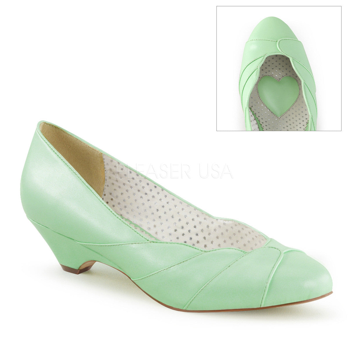 Pin Up Couture LULU-05 Mint Retro-Inspired Pumps - Shoecup.com - 1