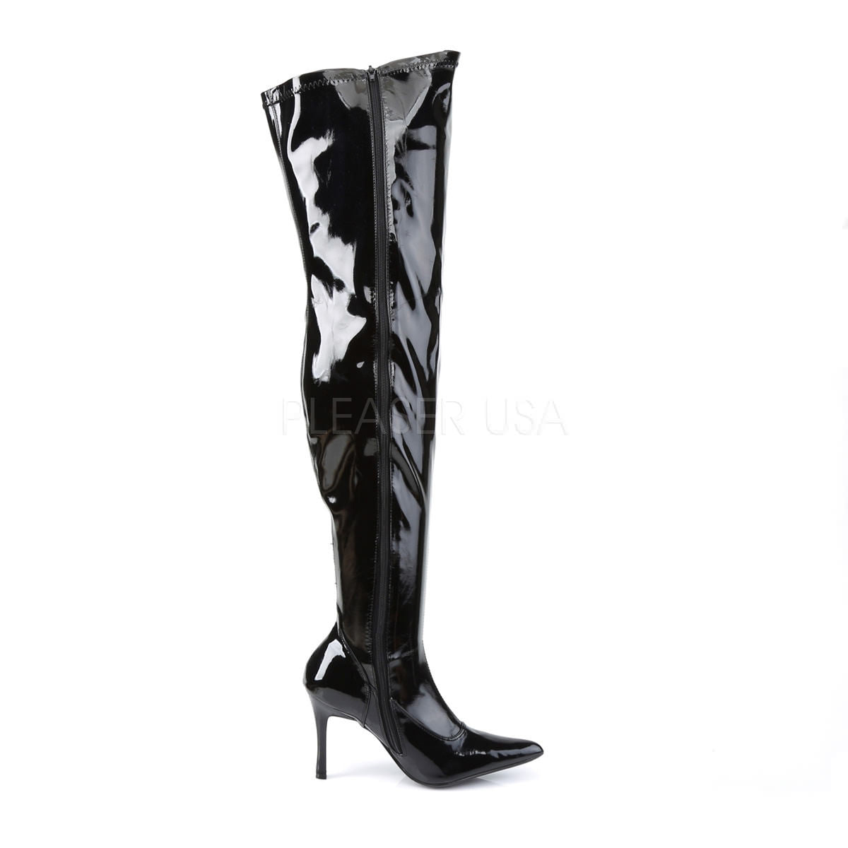 3" Heel LUST-3000X Black Pat (Wide Width & Calf)