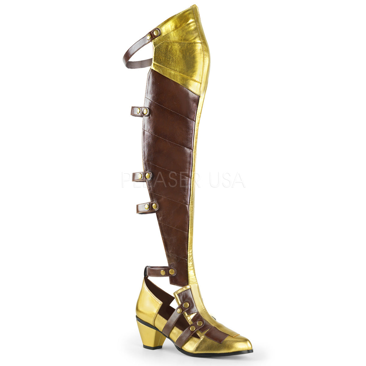 2" Heel MAIDEN-8830 Brown-Gold